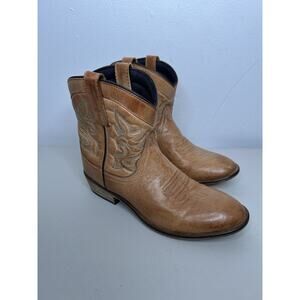 DINGO 6" Willie Boots Leather Western Ankle Tan DI862 Women’s 7.5